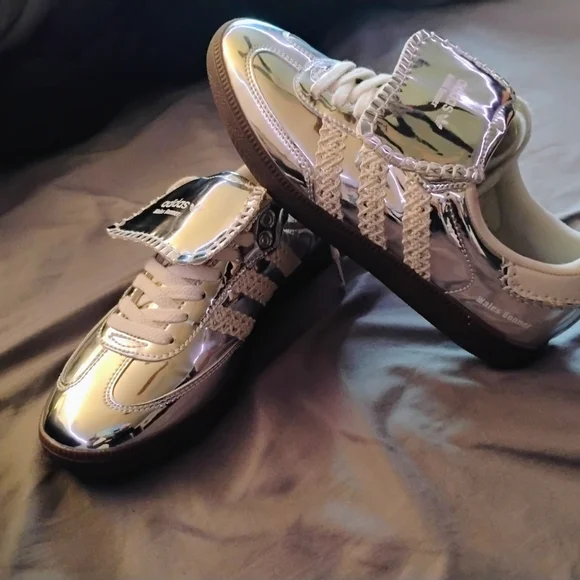 adidas | Shoes | Adidas Samba Silver With Black Sole | Poshmark display picture 3